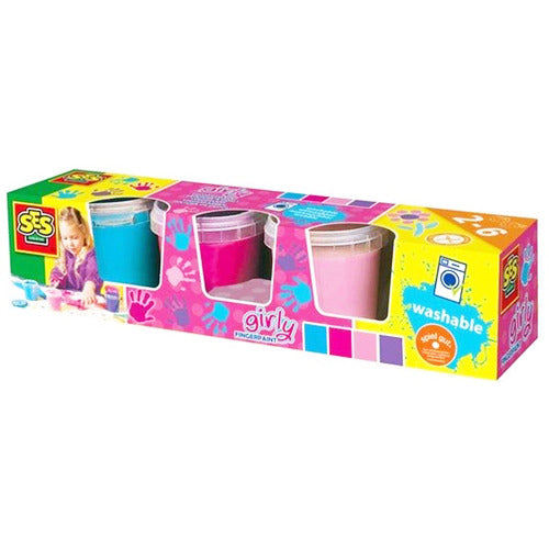 SES Fingermaling Trendy, 4 farver