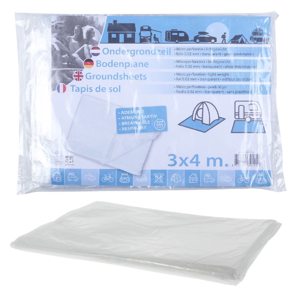 Grundfolie 3x4 m gennemsigtig