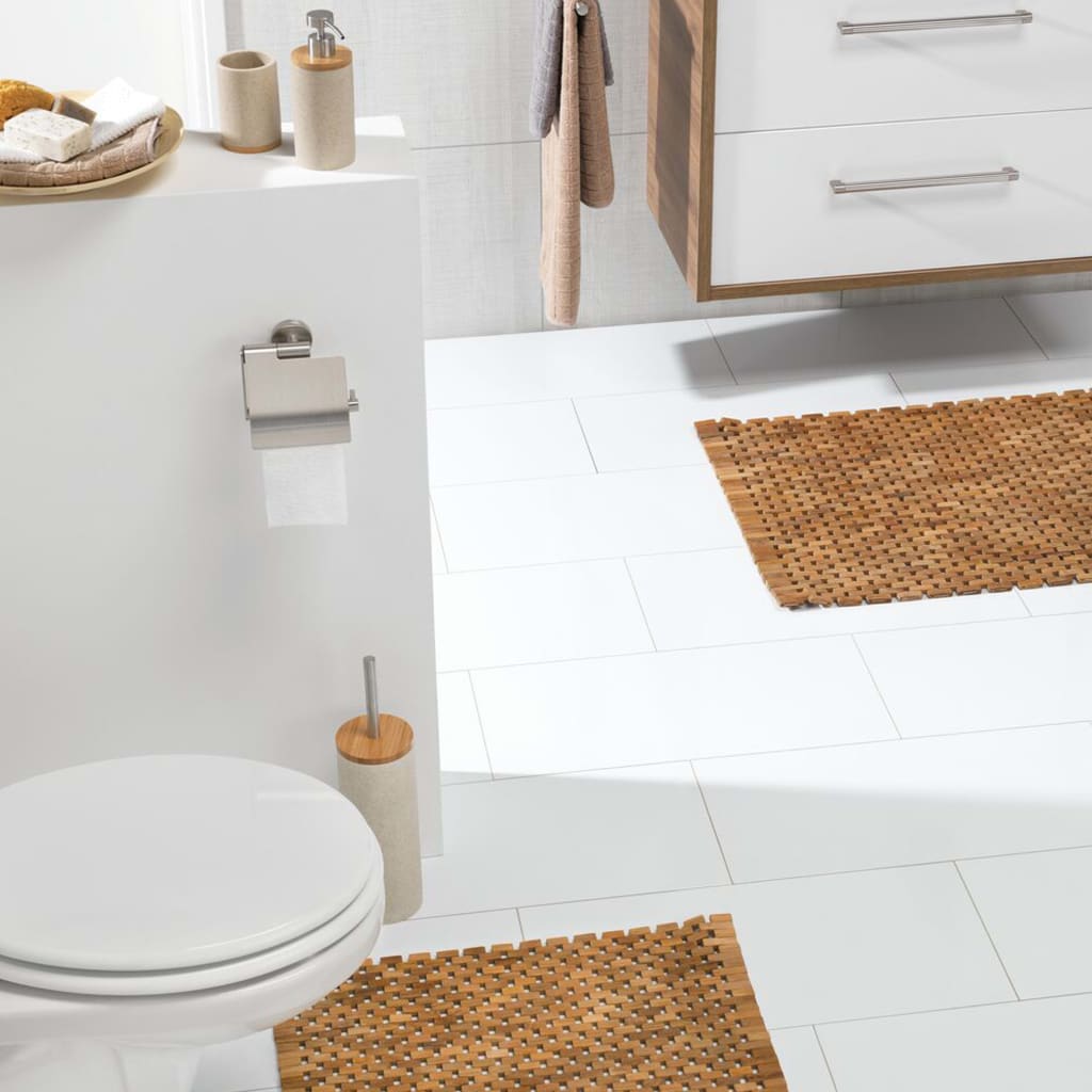SEALSKIN BATH MAT WOODBLOCK 52X90 cm Naturlig