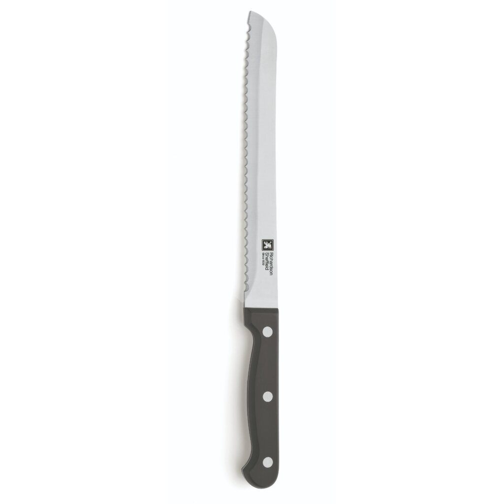 Richardson sheffield brødkniv sort rustfrit stål køkkenkniv 23 cm.