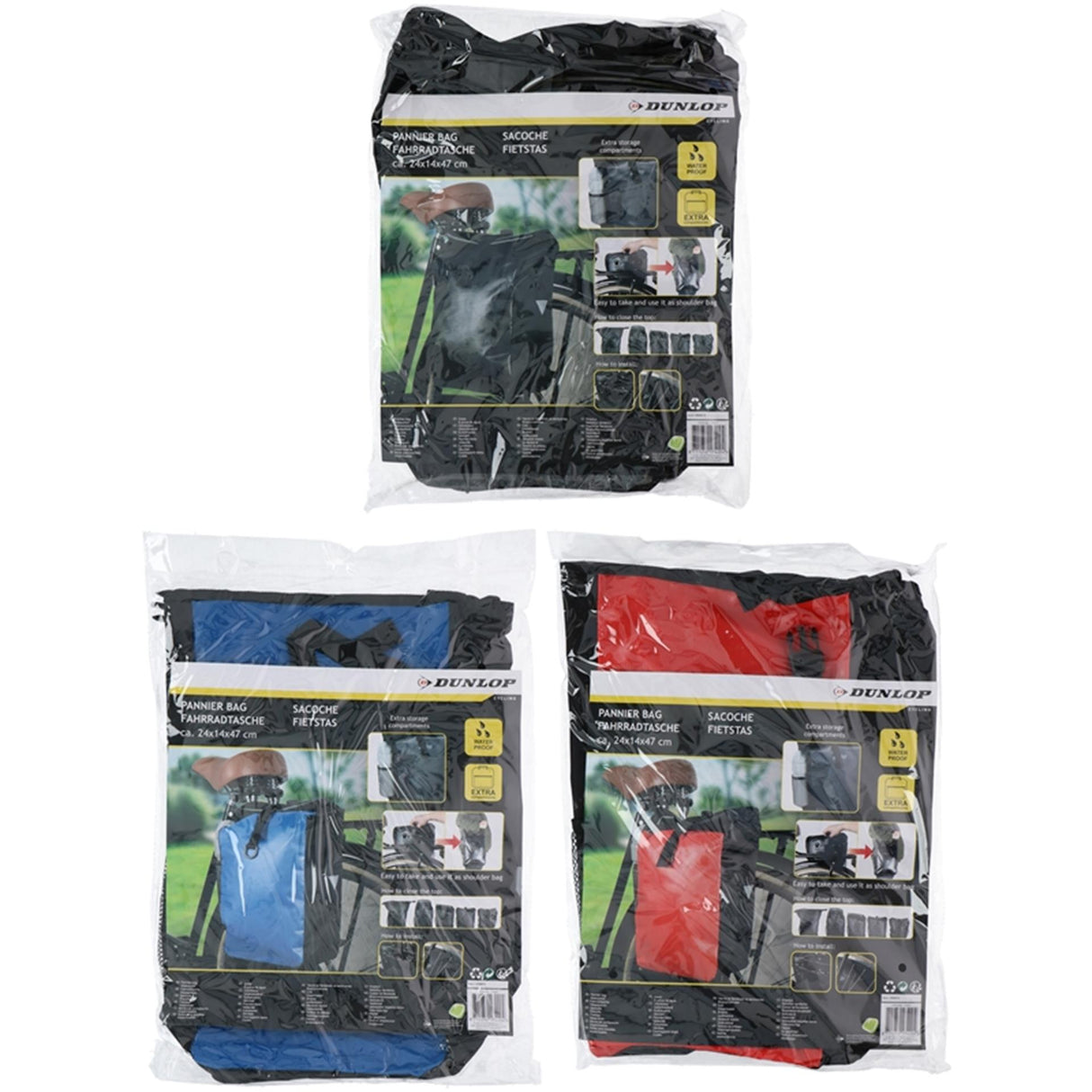 Dunlop cykeltaske 24x14x47cm
