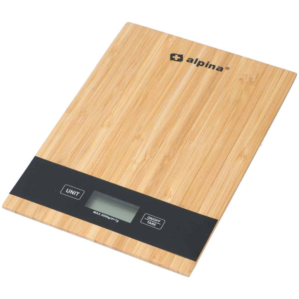Alpina digital bambus køkkenvægt 5 kg