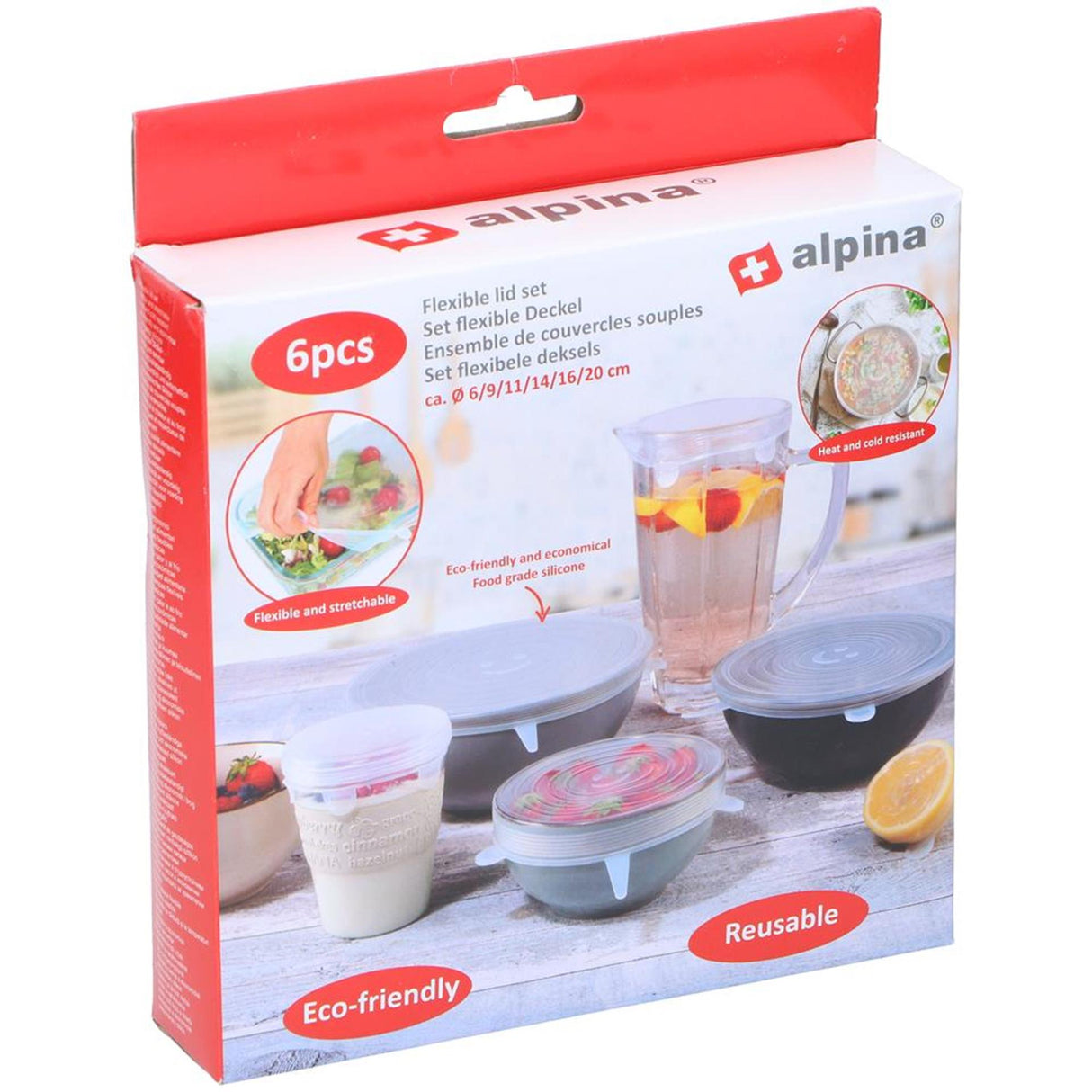 Alpina fleksibelt lågsæt 6-delt (6 9 11 14 16 20 cm)