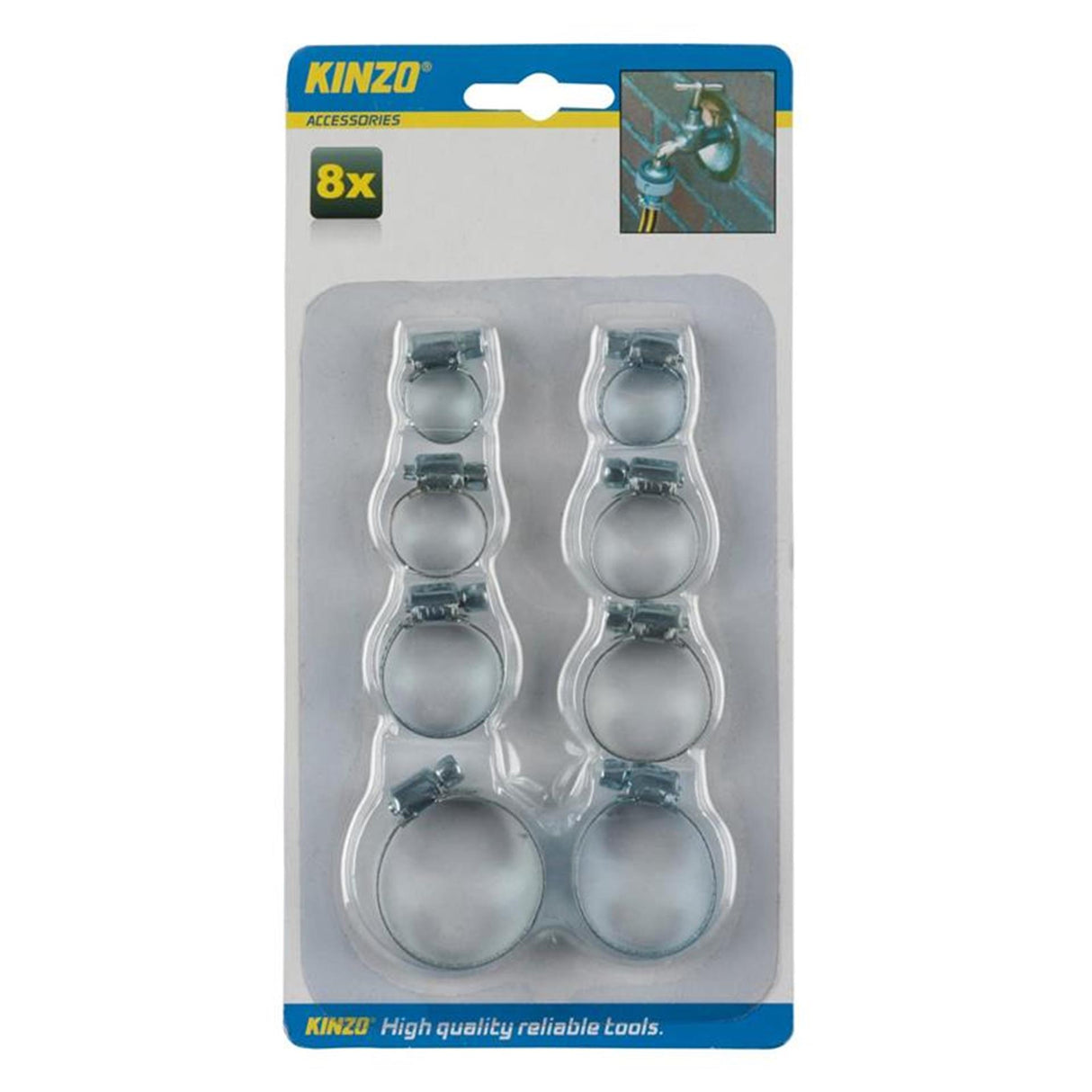 Kinzo slangeklemmer kort af 8 stk