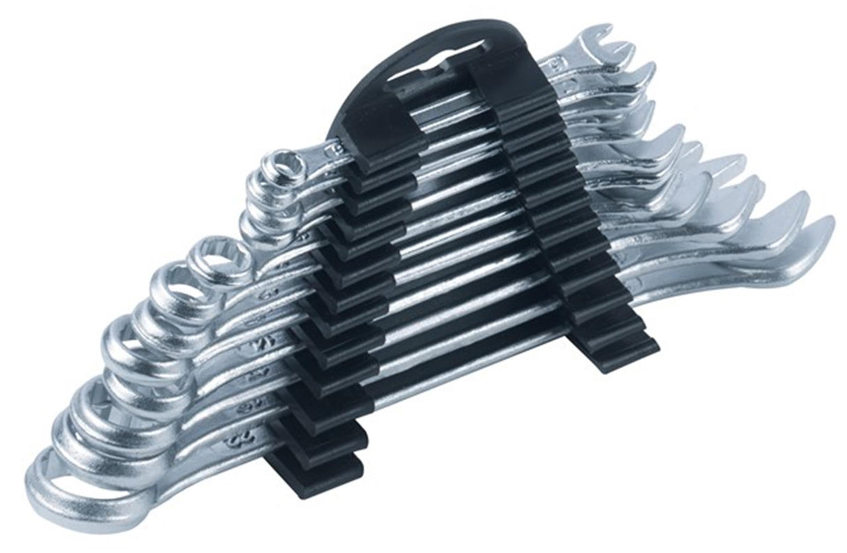 Kinzo 12-piece combination spanner set in holder in the most common sizes 6 to 22 mm
