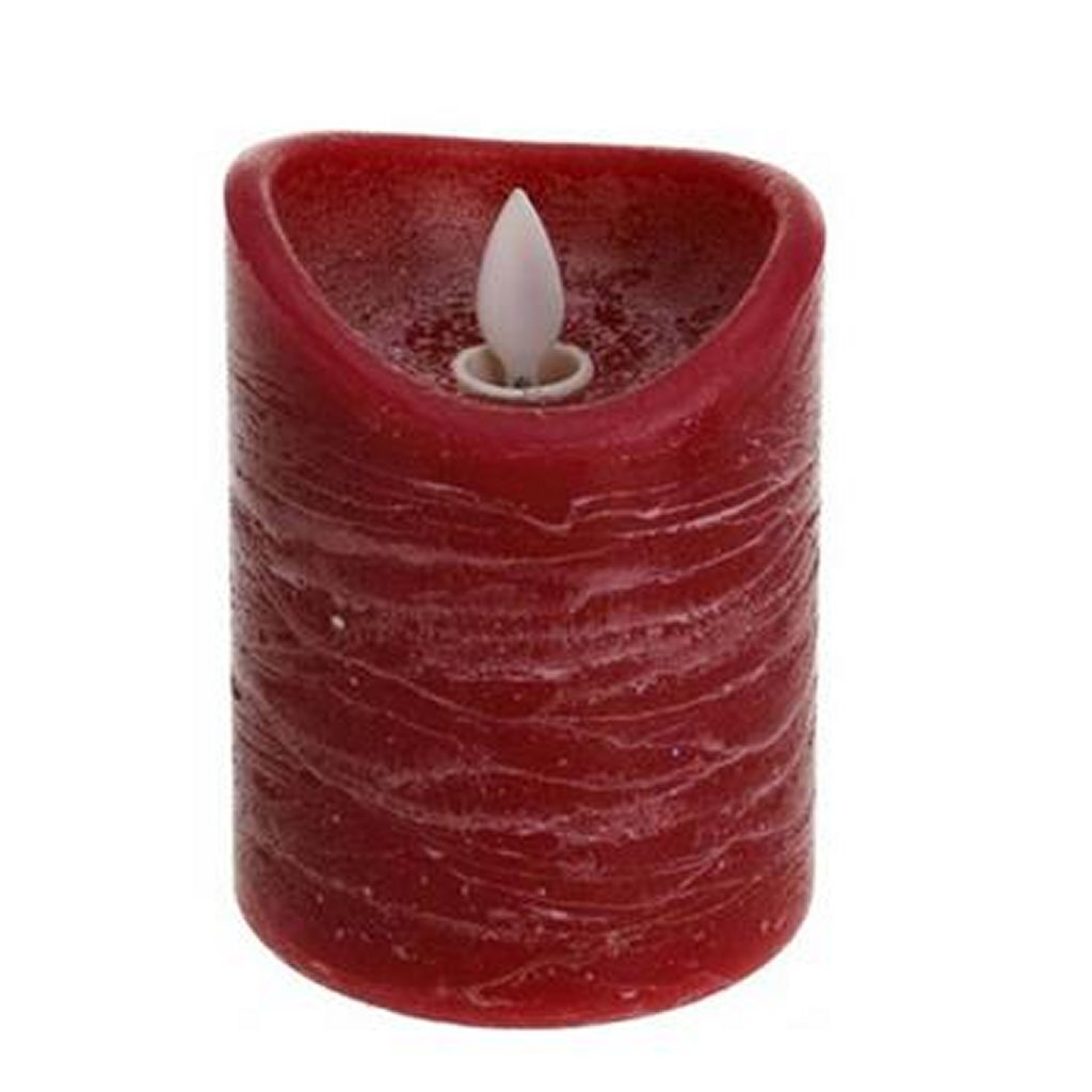 C.T. LED Candle Dance Flame Rød + Timer