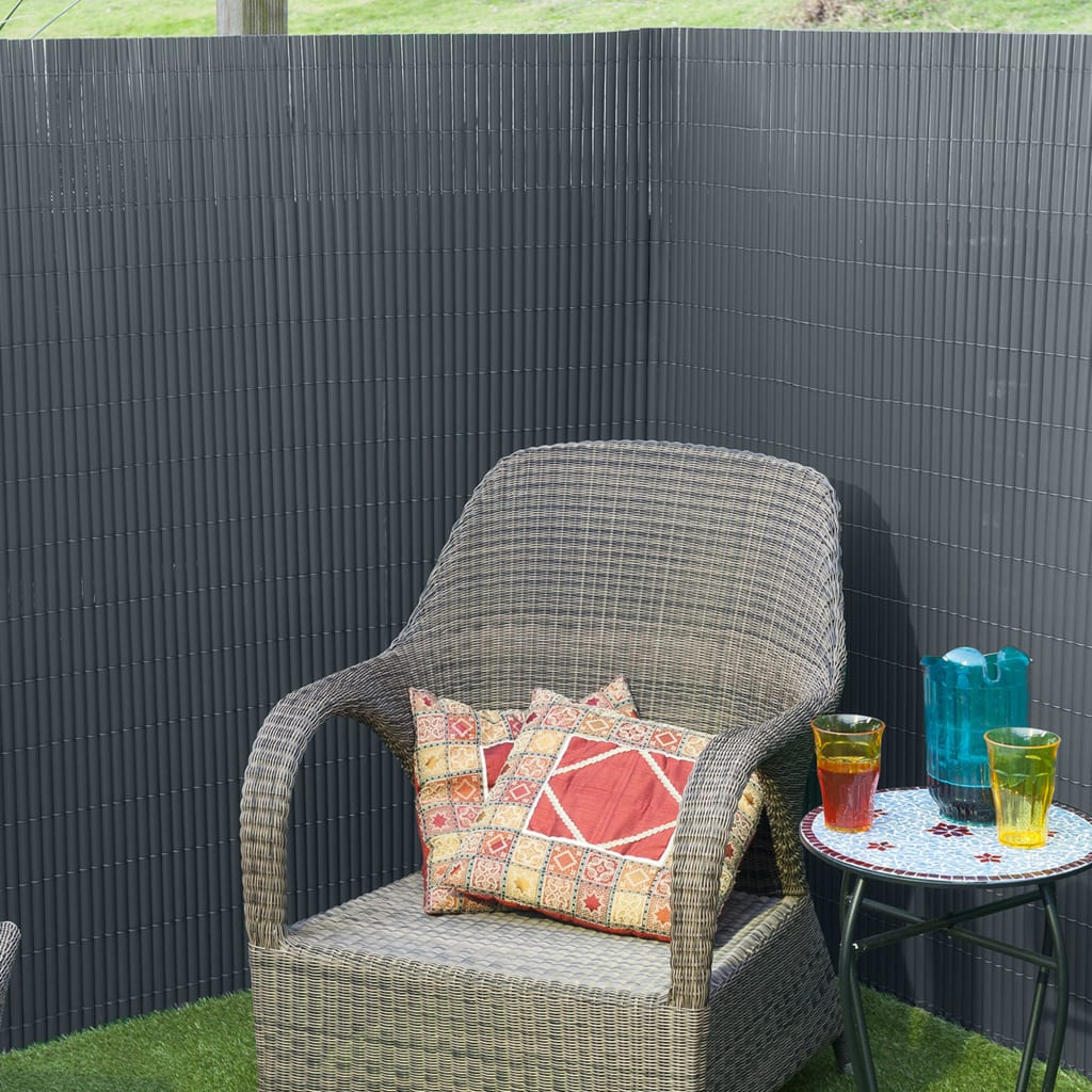 Natur Have skærm dobbelt -sidet 1x3 m pvc anthracit