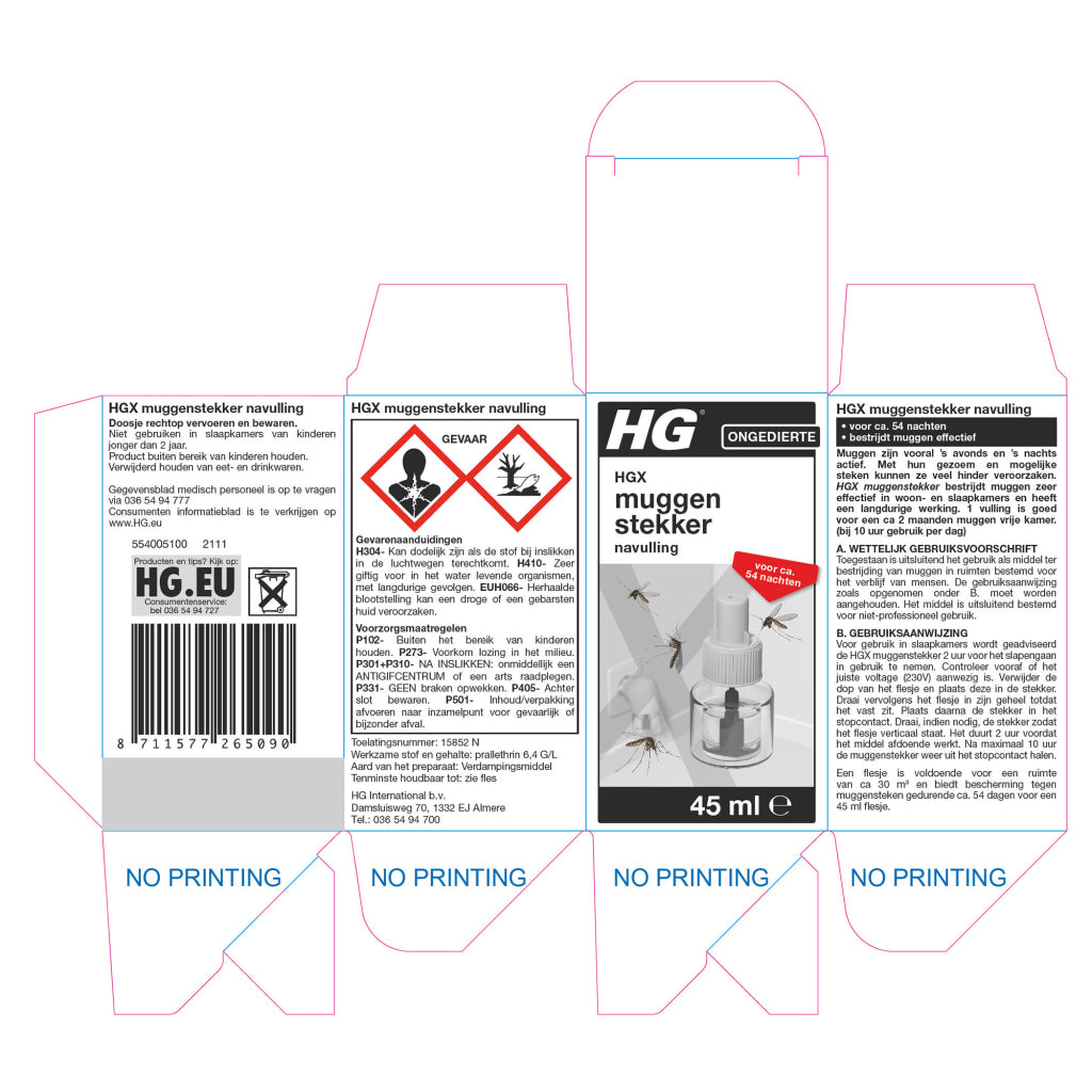Hg x myggeprop refill 15852n 1stk