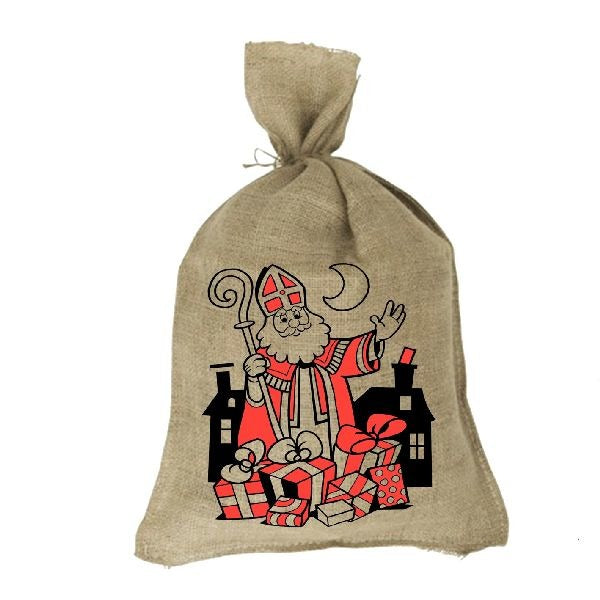 Basis Sinterklaas taske jute 50x80 cm