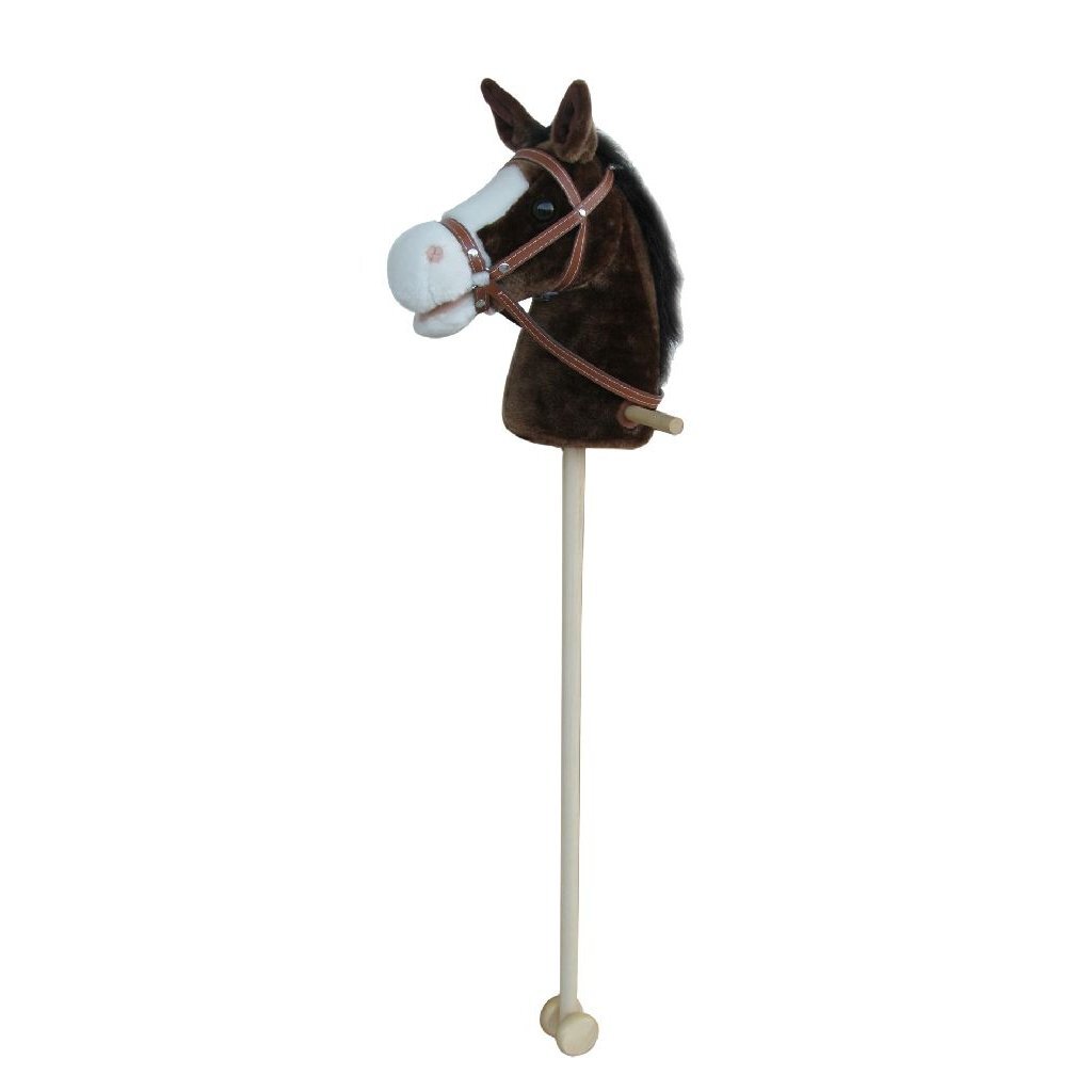 Basic plys hobbyhest med lyd 97 cm assorteret