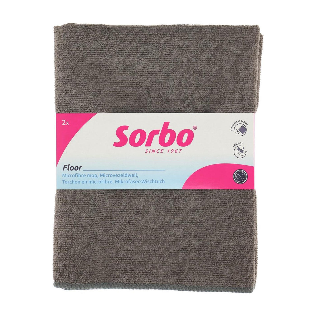 Sorbo mikrofibermoppe uni 50x60cm 2 stk