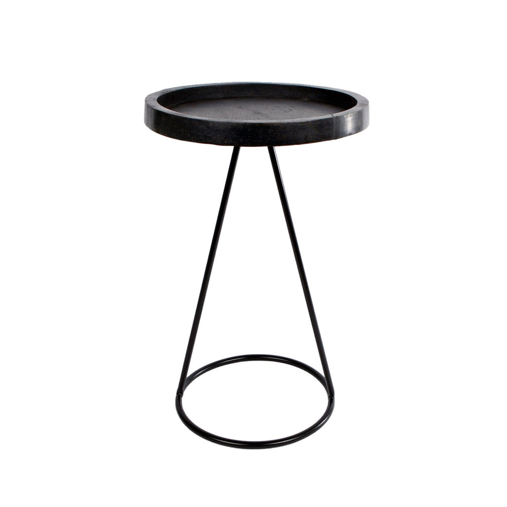 Van manen bord Marcel sort træ 25x25x38cm