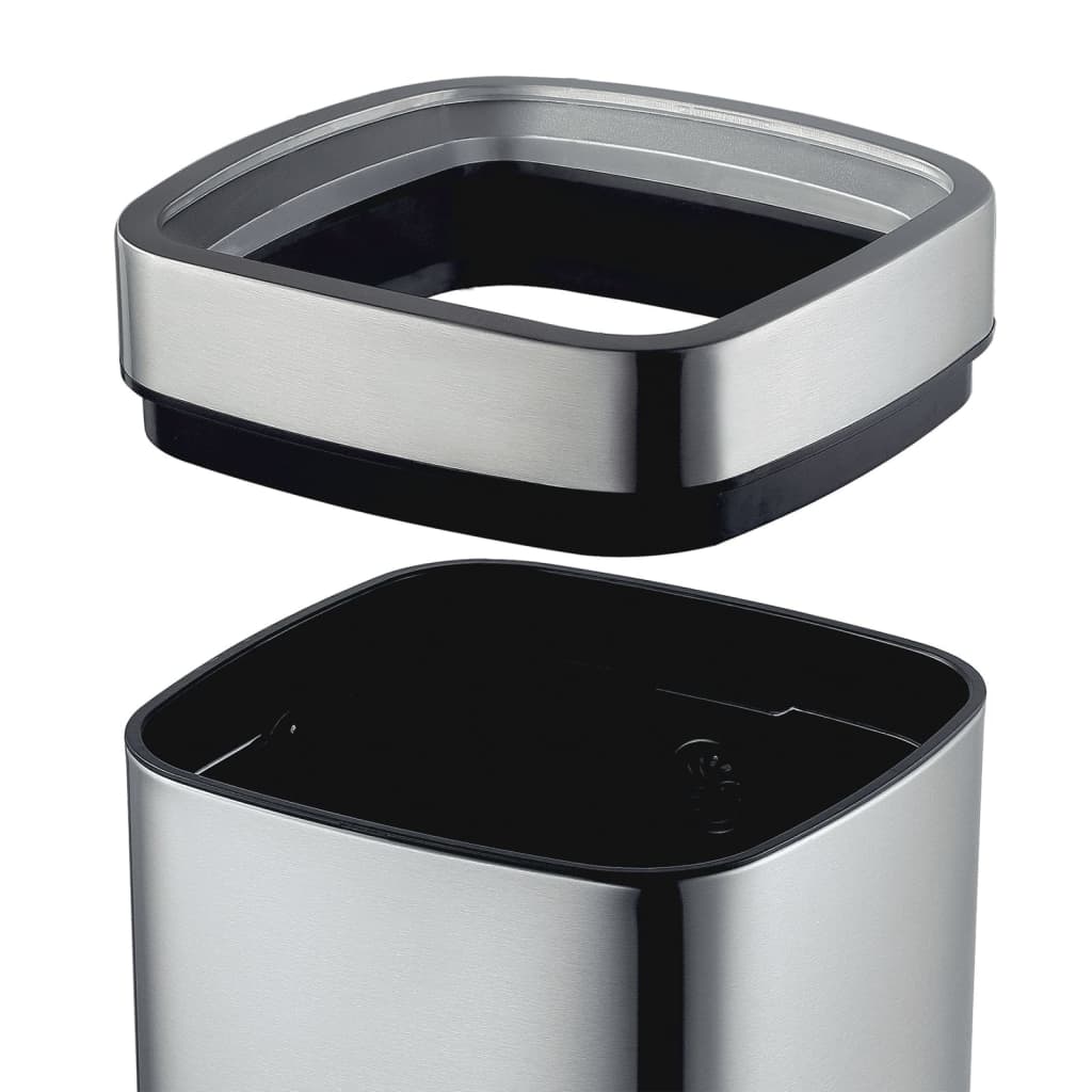 Eko Waste Bin Laguna 35 L Mat Silver Colored
