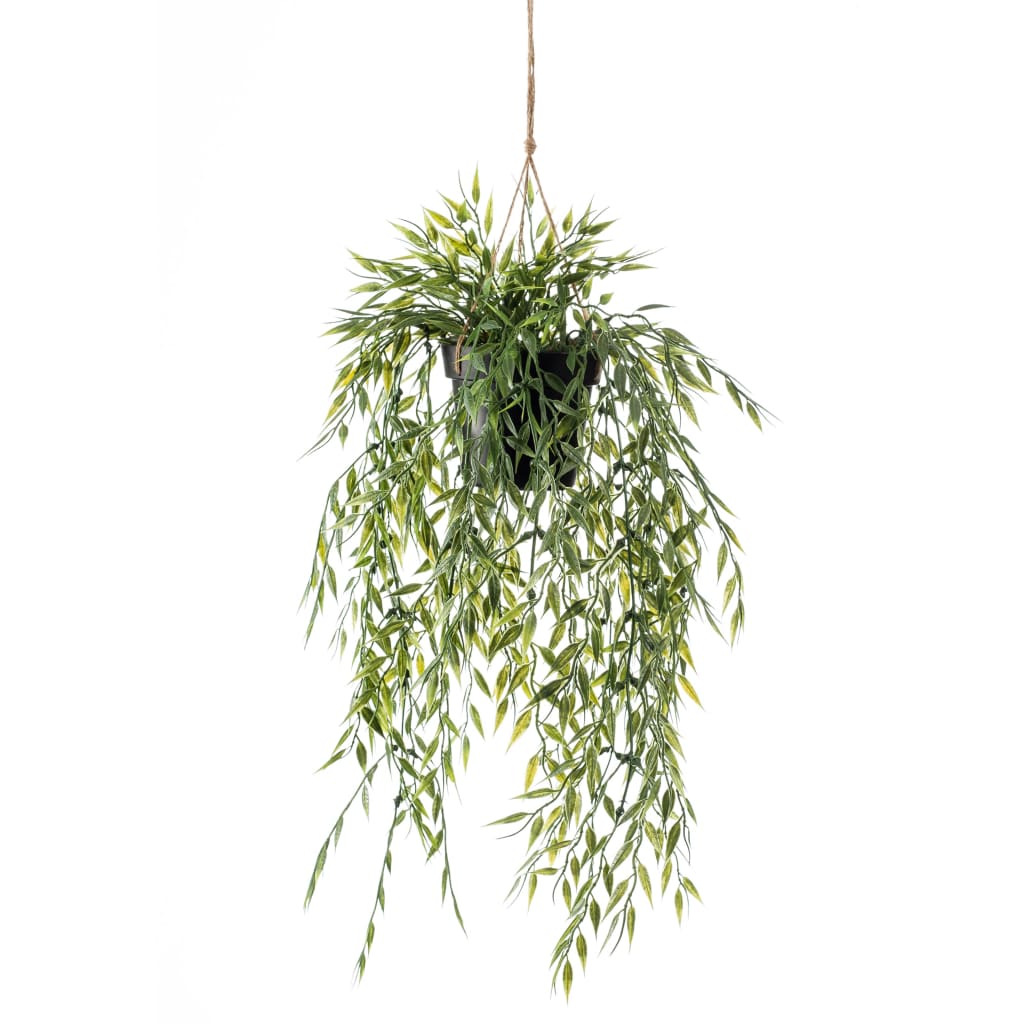 Emerald kunstig plante hængende i gryde bambus 50 cm