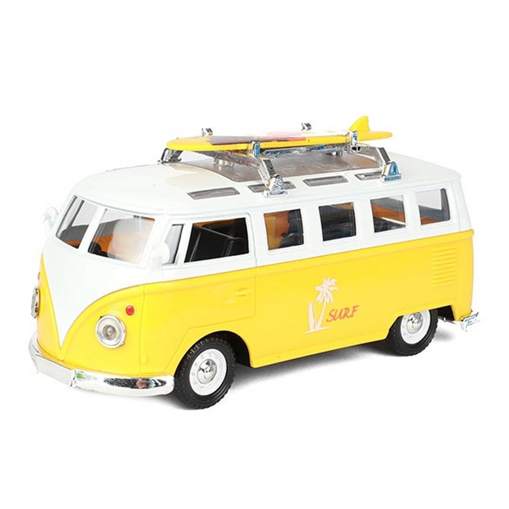 Metal VW bus + lys og lyd assorteret