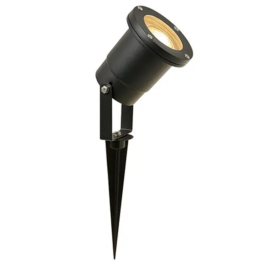 Simpelthen design led spike spot gu10 5w 3000k sort metal