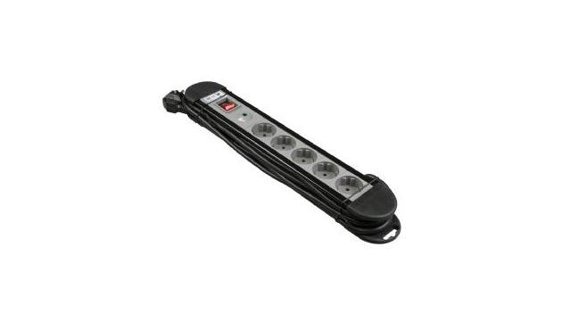 Bordstik 5-vejs + 3 m ledning