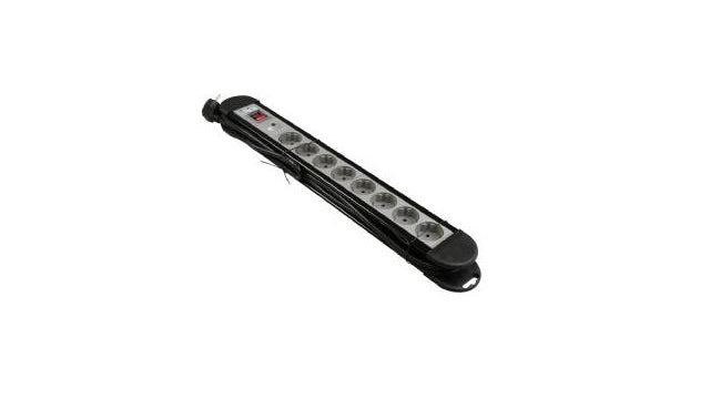 Bordstik 8-vejs + 3 m ledning