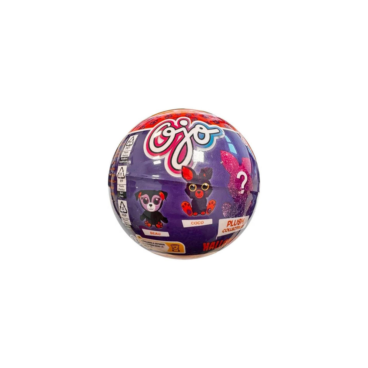 Ojo halloween plys samleobjekter 10cm 4 assorteret