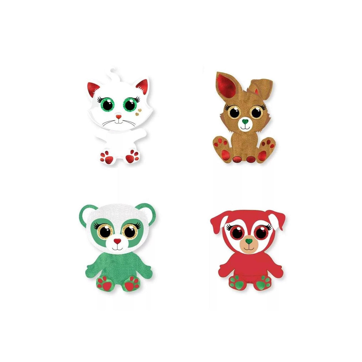 Ojo juleplys samleobjekter 10cm 4 assorteret
