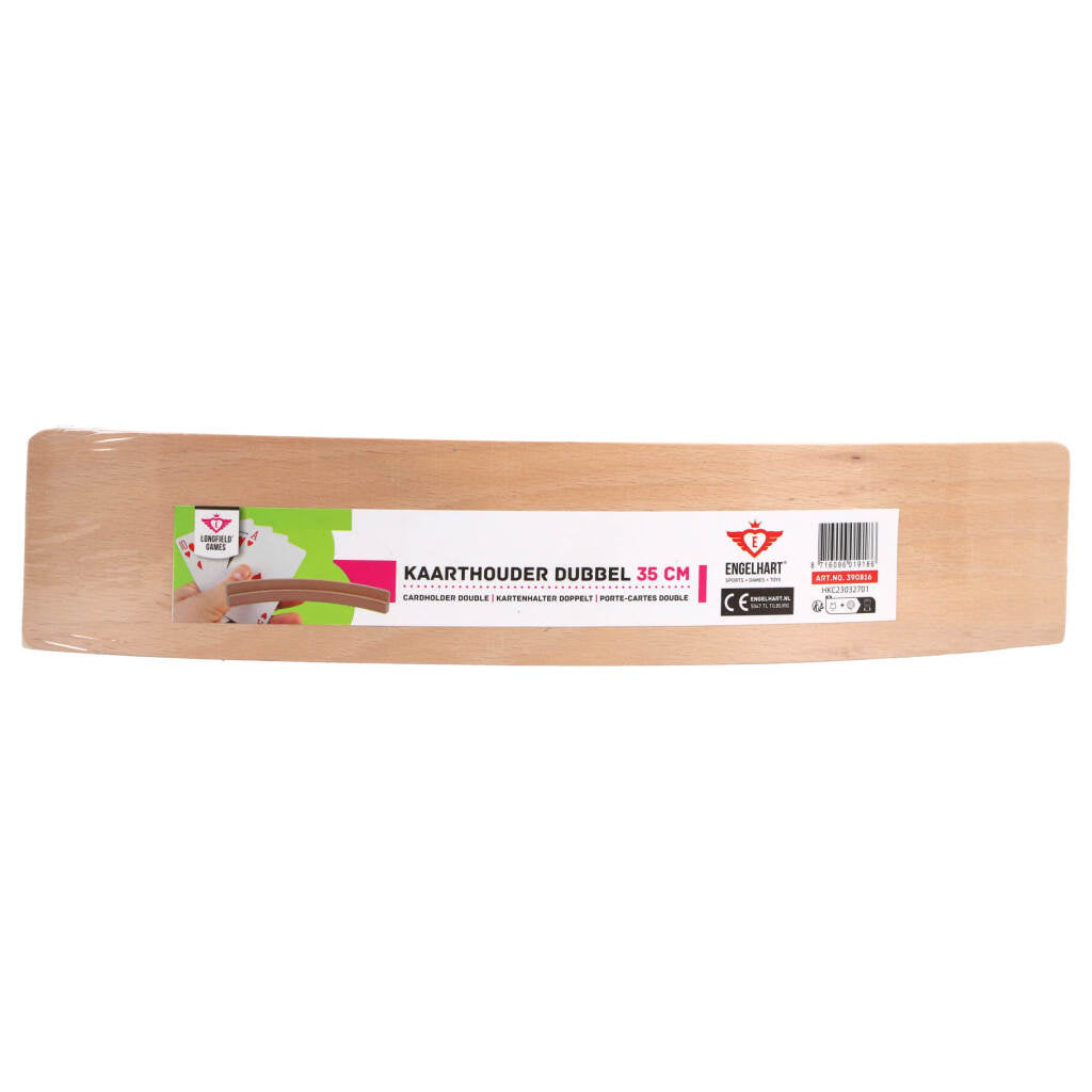Langmark dobbelt kortholder i træ 35 cm