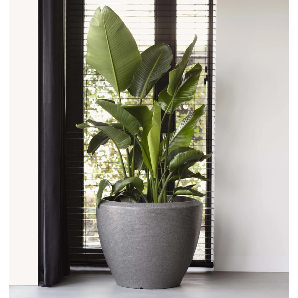 Capi -blomsterpot Arc Granite Tapered Layer 60x48 cm Anthracite -farvet