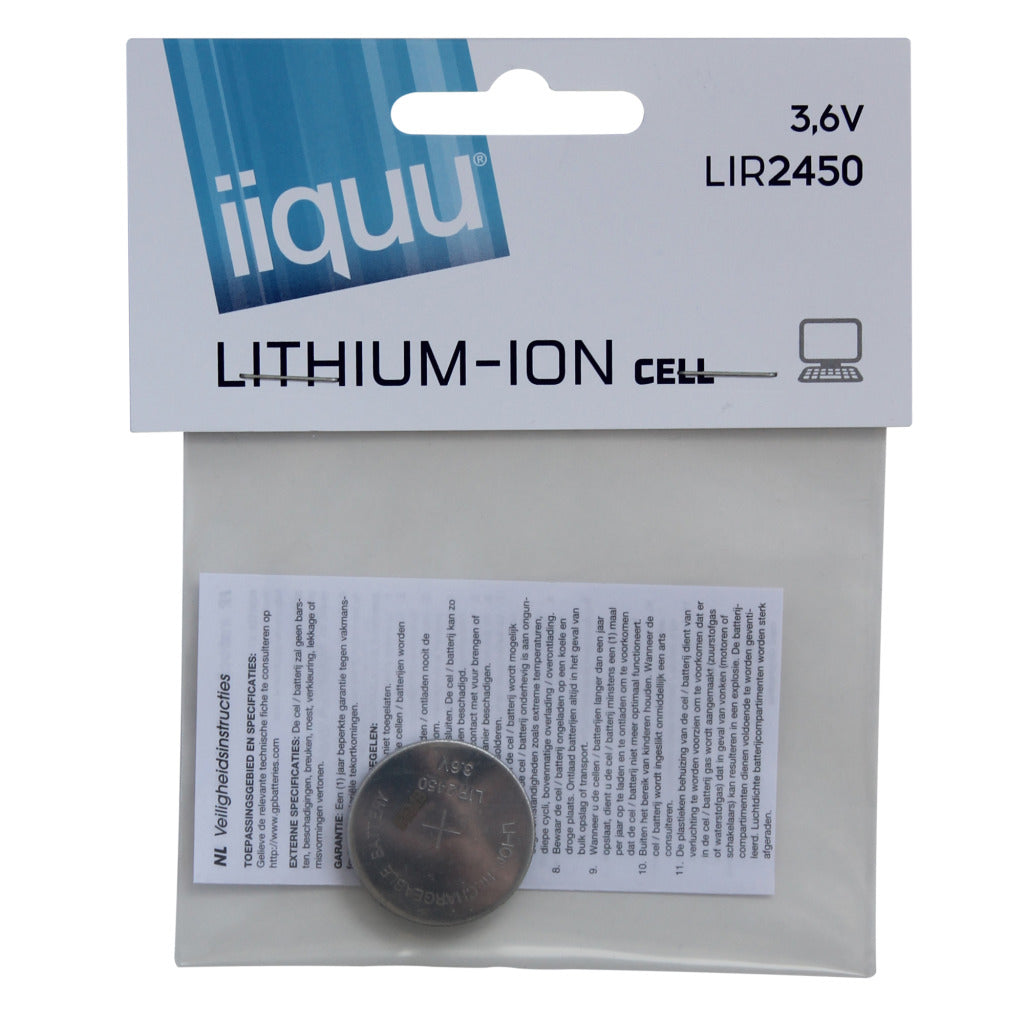 Iiquu knapcelle li-ion lir2450
