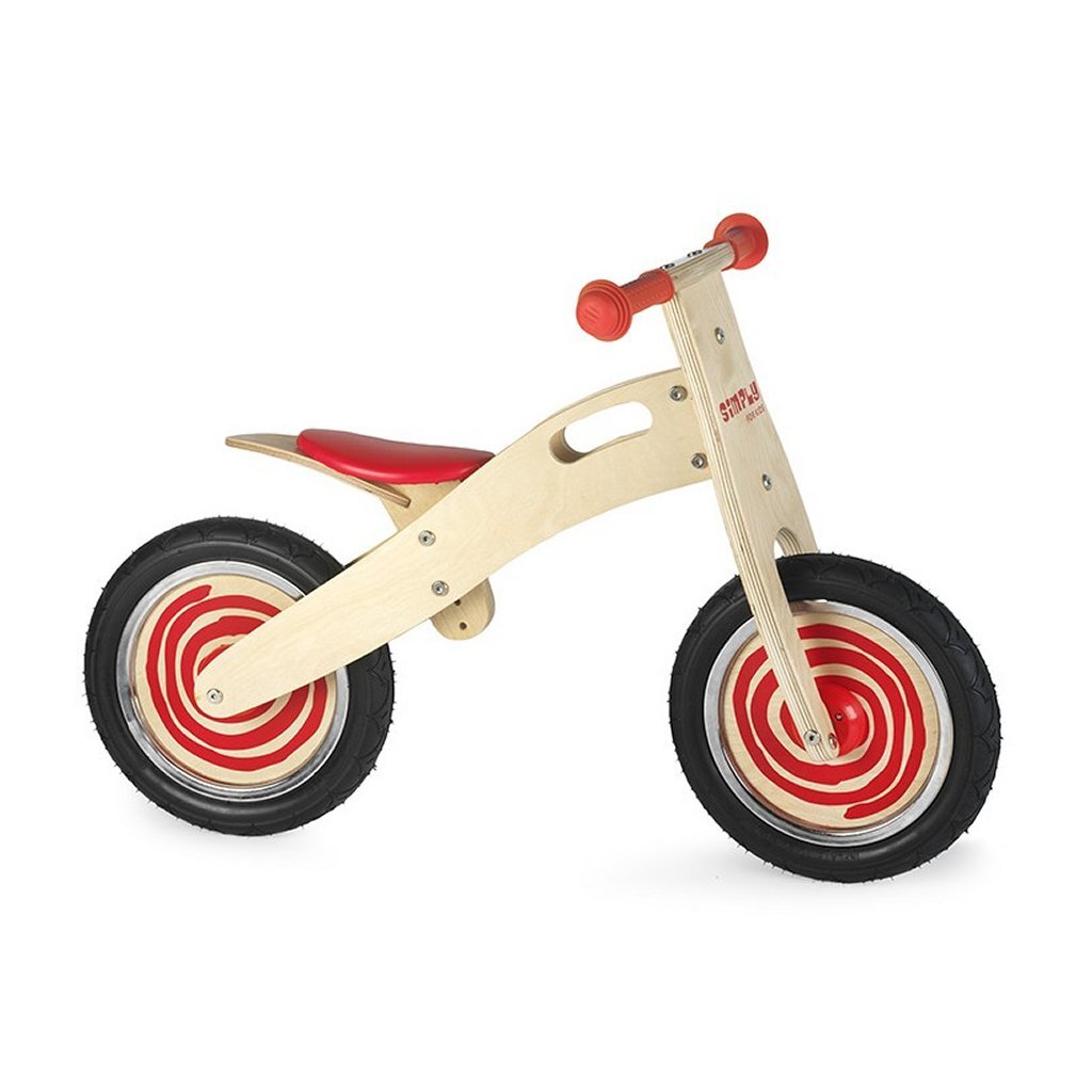 Træbalance cykel simpelthen rød