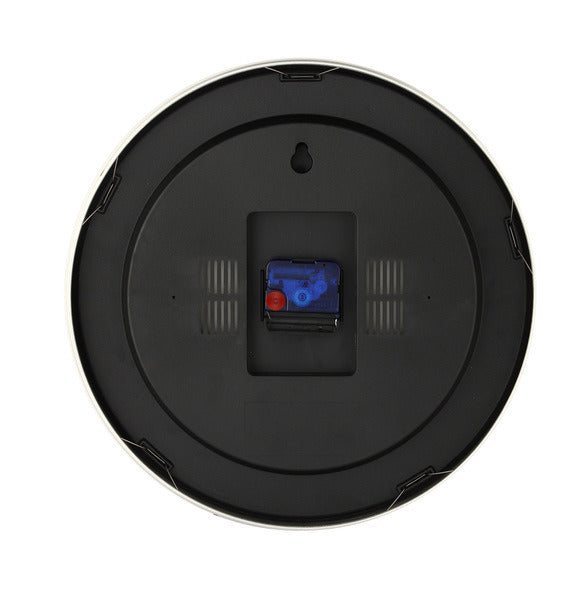 Nexttime station – vægur bordur – 19 cm – børstet aluminium – hvid