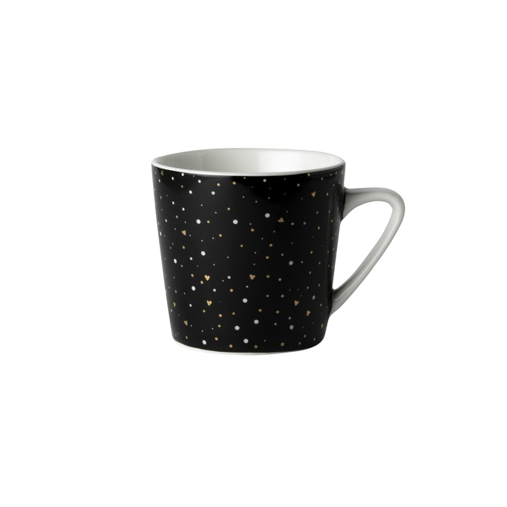 Hollandsk rosa minikrus sort glitter