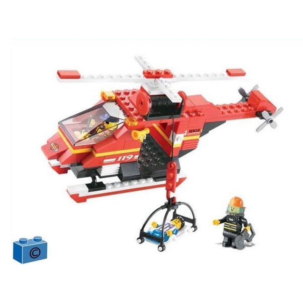 Sluban brandalarm brandvæsen helikopter