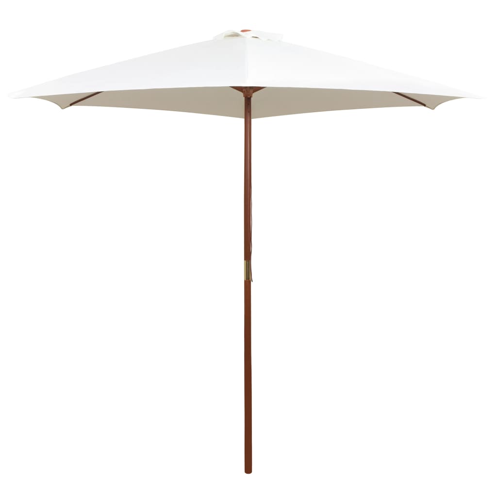 Vidaxl Parasol 270x270 cm Træstang creme hvid