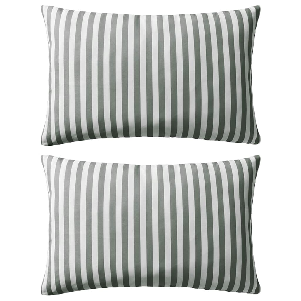 Vidaxl udendørs puder 60x40 cm stribet grå 2 stk