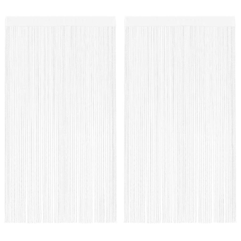 Vidaxl Wire Curtains 2 PCS 100x250 cm hvid