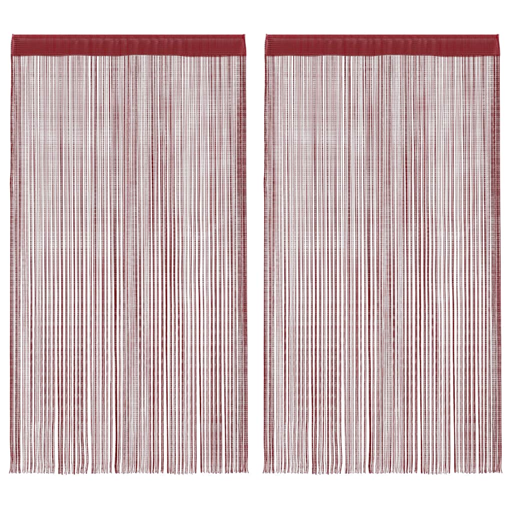 VidaXL trådgardiner 100x250 cm vinrøde 2 stk