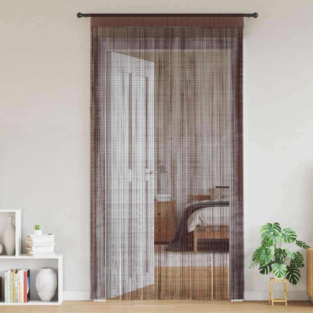 Vidaxl Wire Curtains 100x250 cm brun 2 stk