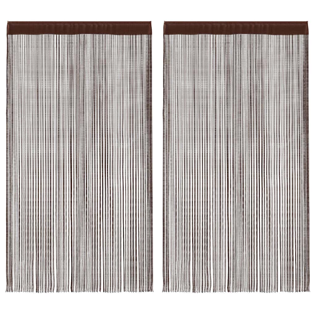 Vidaxl Wire Curtains 140x250 cm brun 2 stk