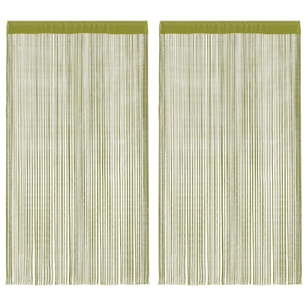 Vidaxl Wire Curtains 100x250 cm grøn 2 stk