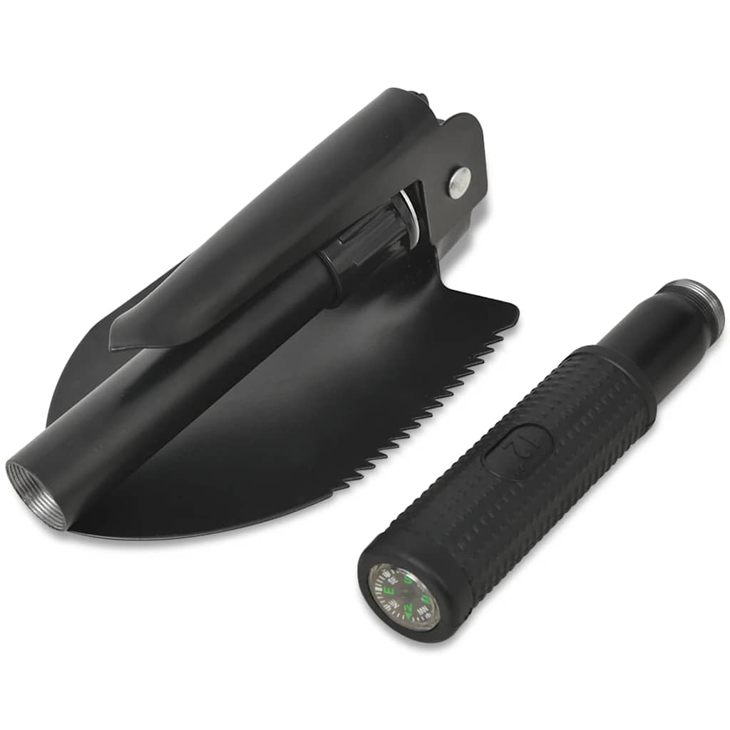 Vidaxl foldning scoop af kulstofstål sort