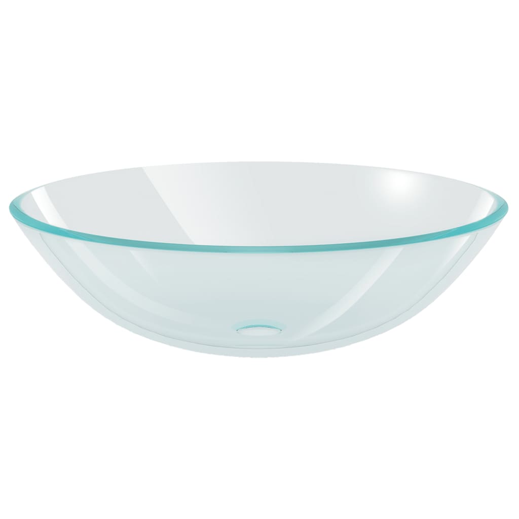 Vidaxl Washbasin hærdet glas 42 cm gennemsigtig