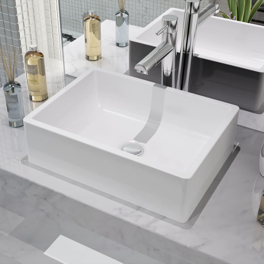 Vidaxl Washbasin White 41x30x12 cm keramik