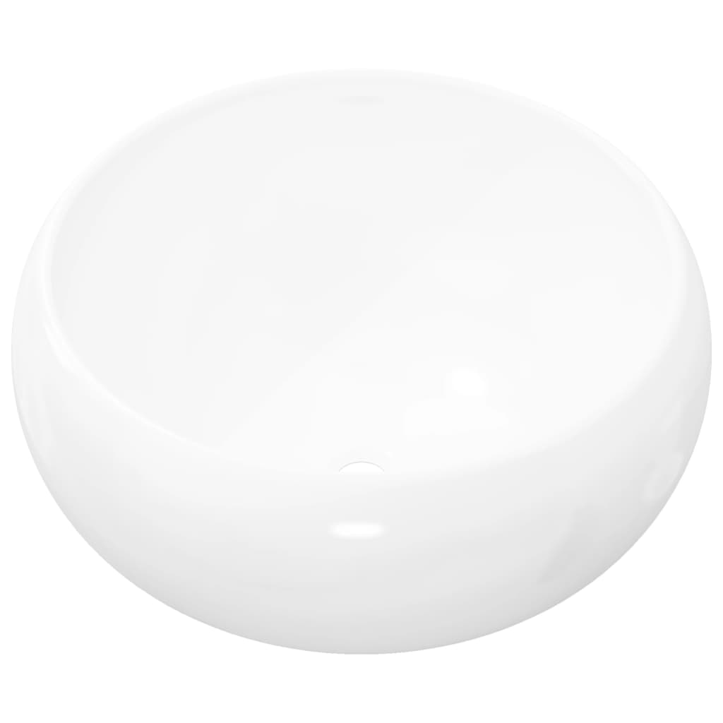 Vidaxl Washbasin Round 40x15 cm keramisk hvid