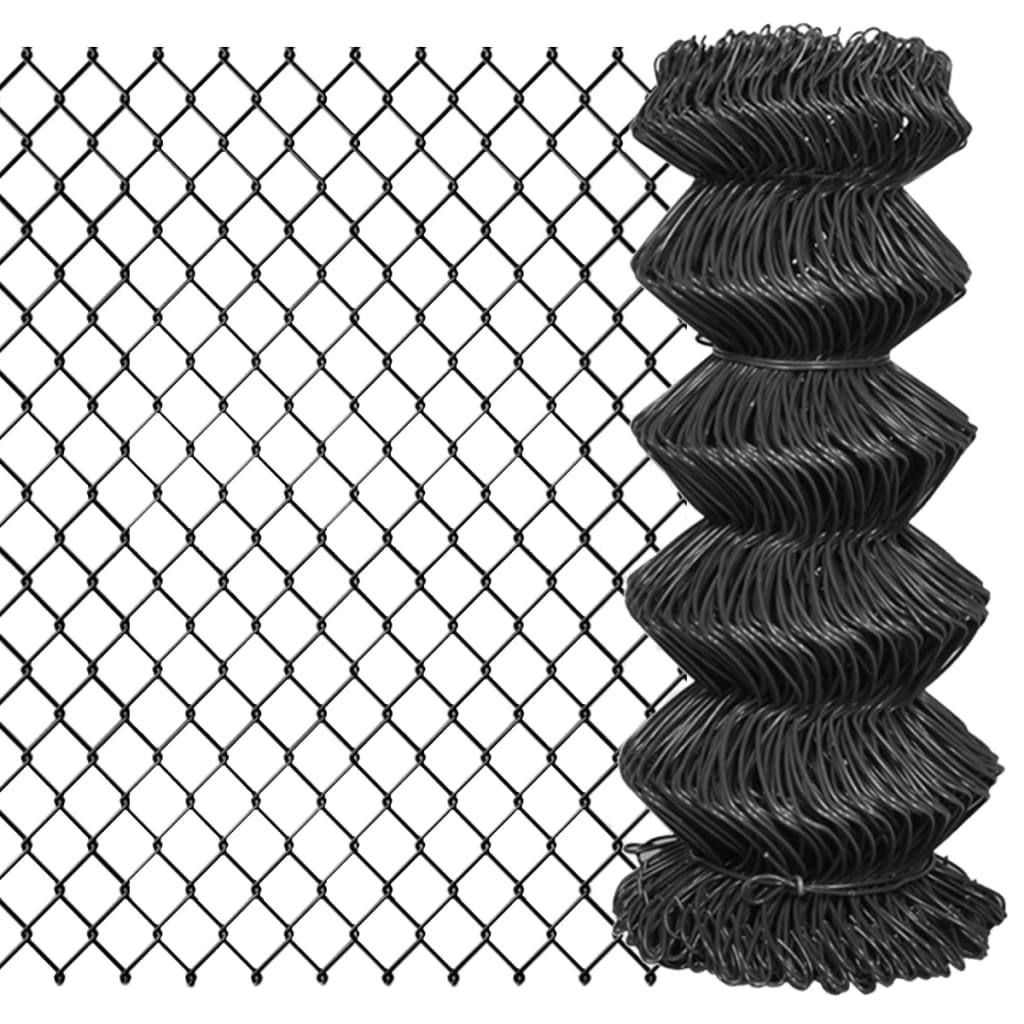 Vidaxl mesh hegn 25x0,8 m stålgrå