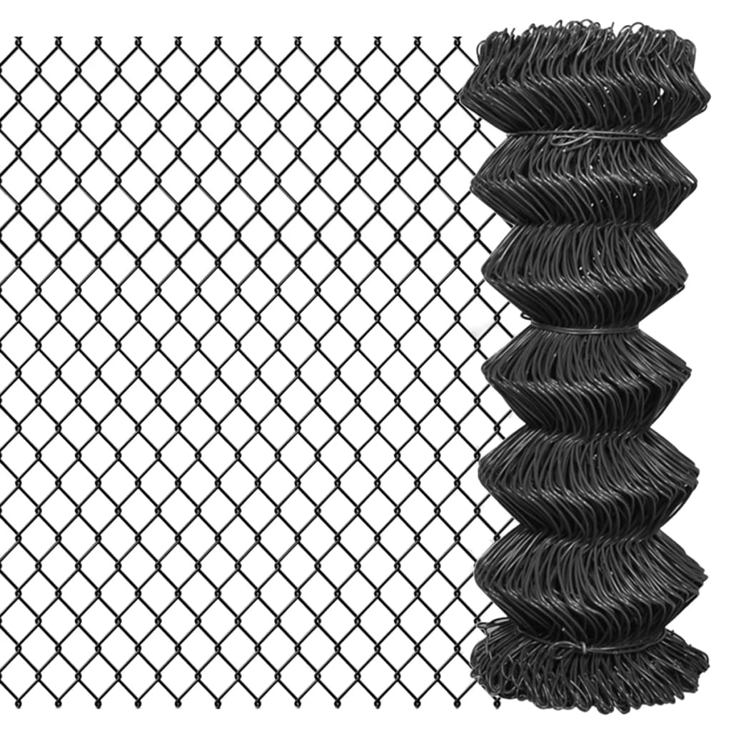 Vidaxl mesh hegn 25x1 m stålgrå