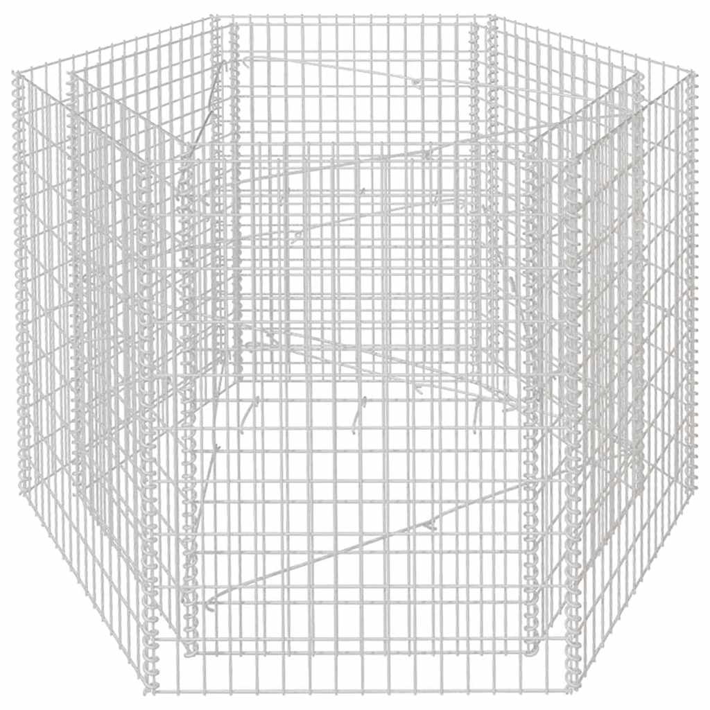 Vidaxx gabion planter hævet sekskantet 160x140x100 cm