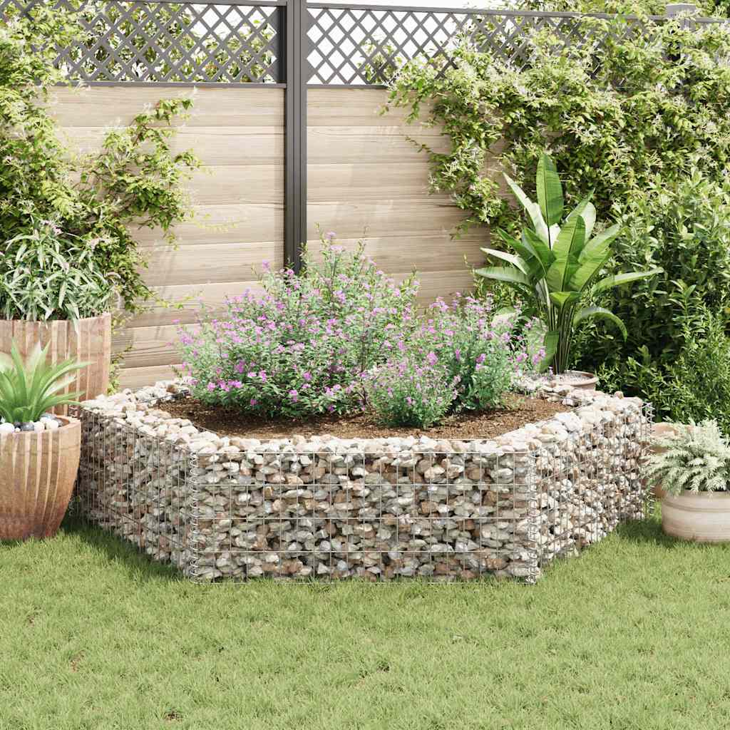 Vidaxl Gabion Planter Insented Hexagonal 200x173x40 cm