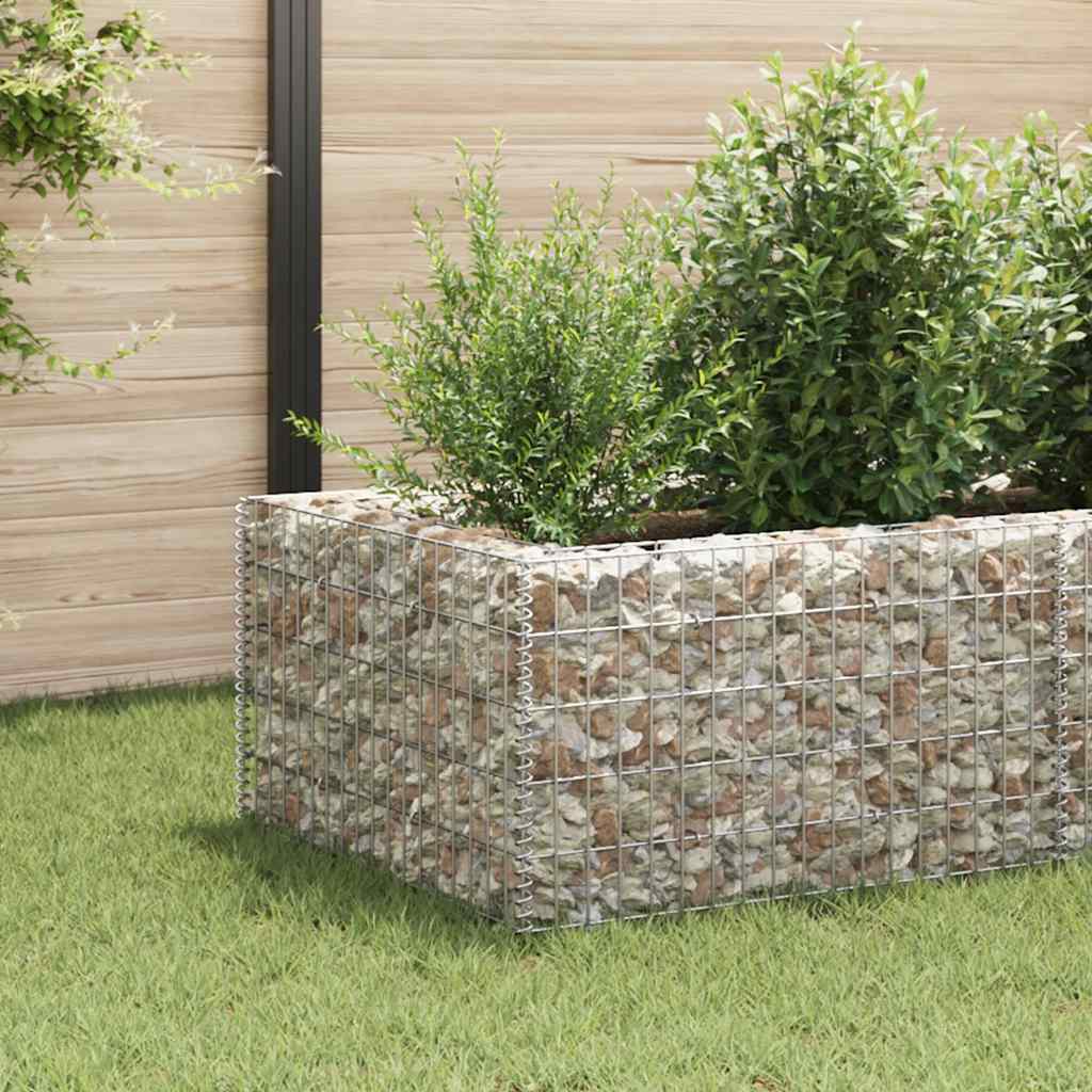 Vidaxl Gabion Planning Box hævet 360x90x50 cm stål