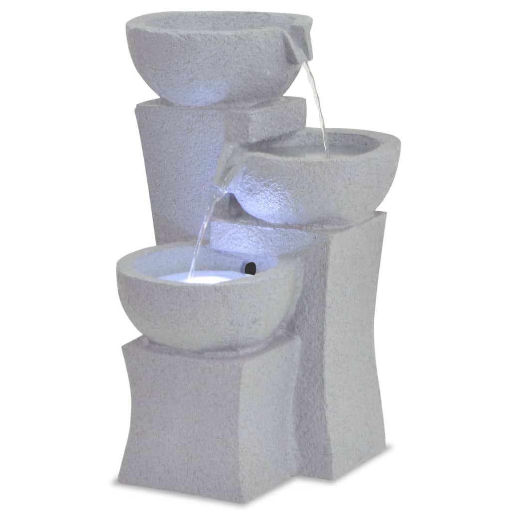 Vidaxl indre springvand med LED -belysning Polyresin