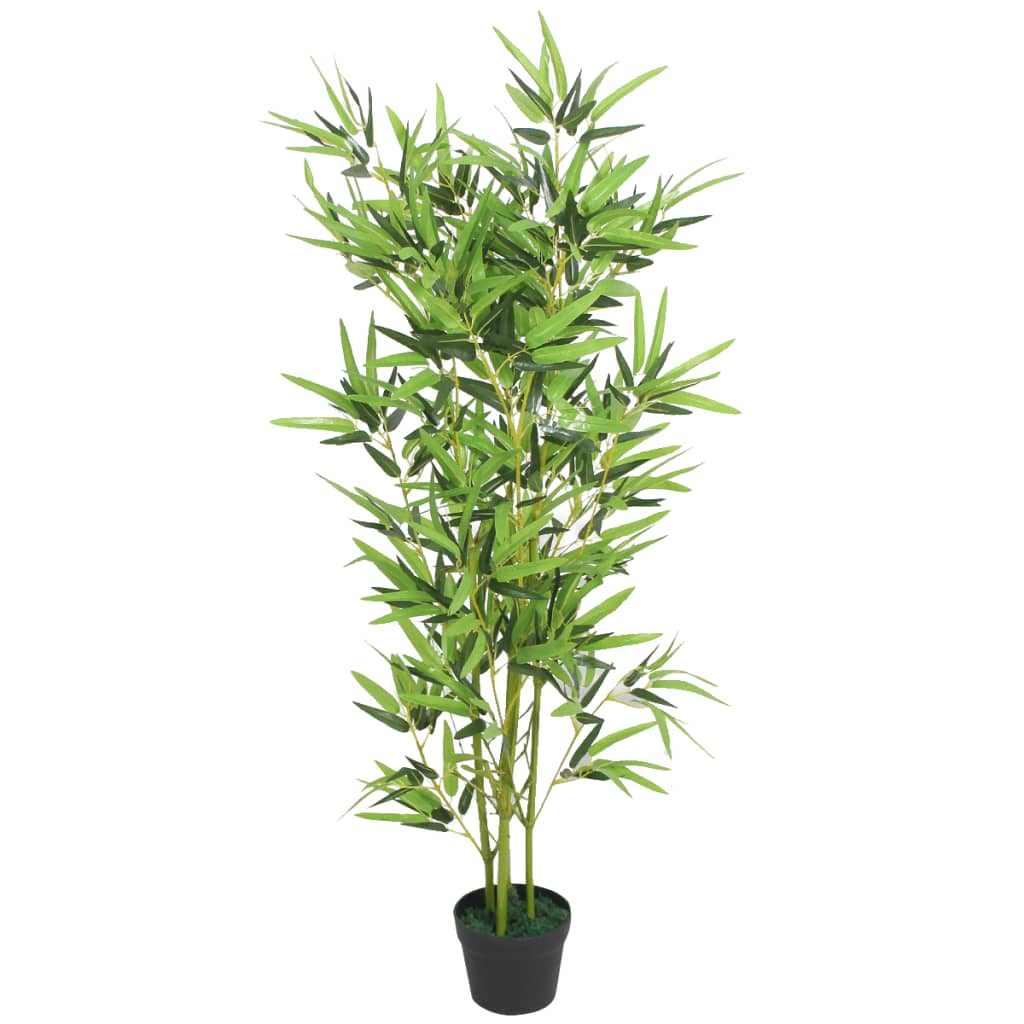 Vidaxl kunstig plante med potbambus 120 cm grøn