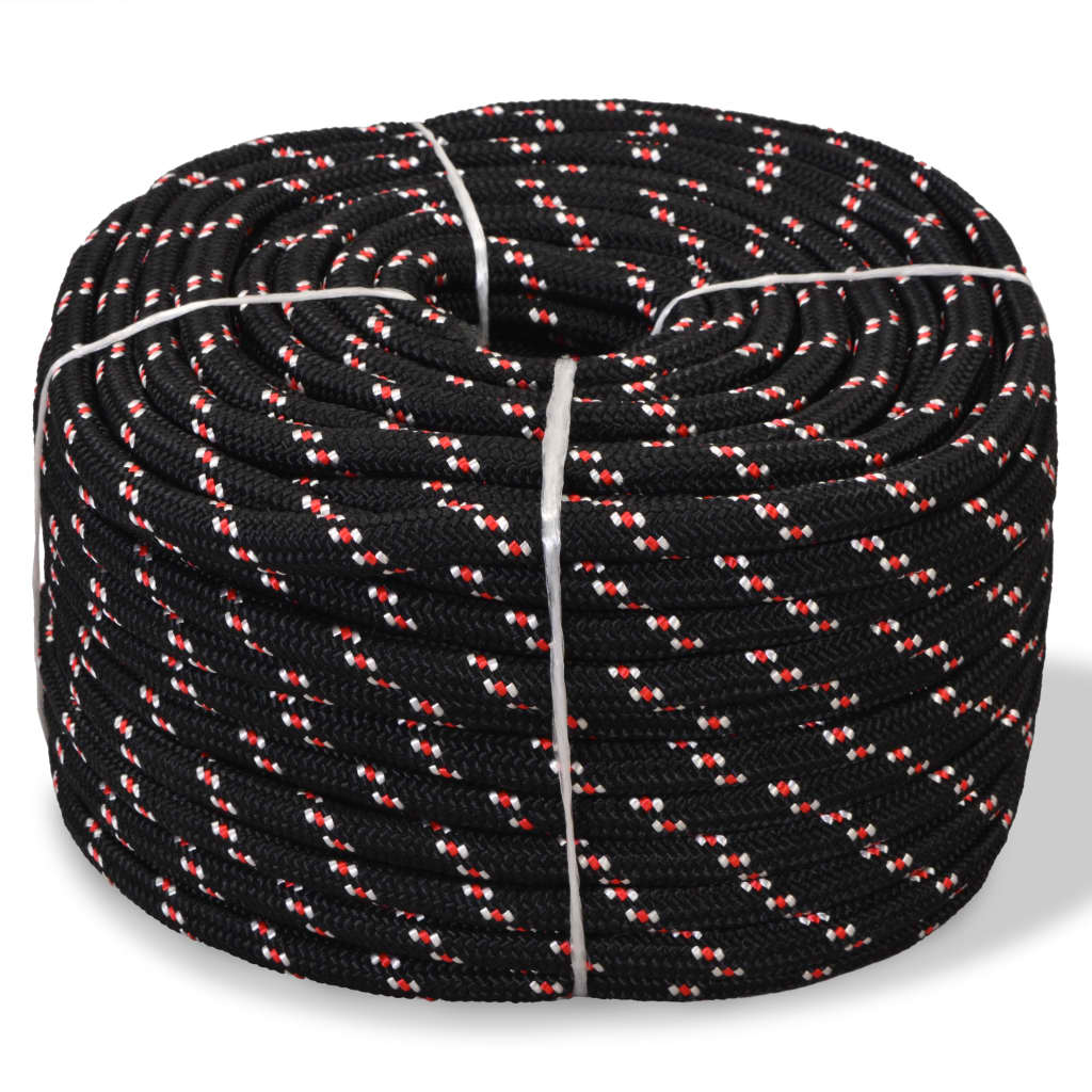 Vidaxl Boot Rope 8 mm 100 m polypropylen sort